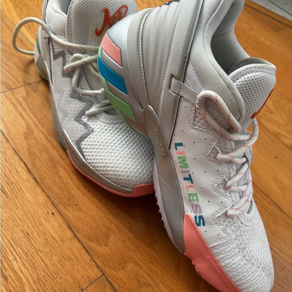 RARE Adidas DON issue Basketball Sneakers Indefinable White Multicolor Mens 12.5